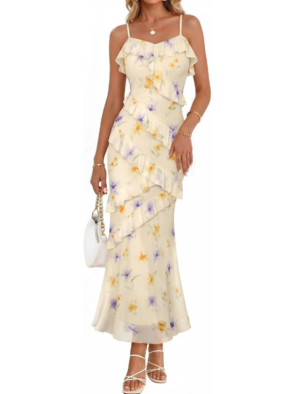 Summer Floral Wedding Guest Maxi Dress Women 2026 Formal Cocktail